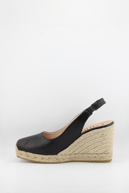 Gaimo Round-Toe Espadrille Wedge Slingback